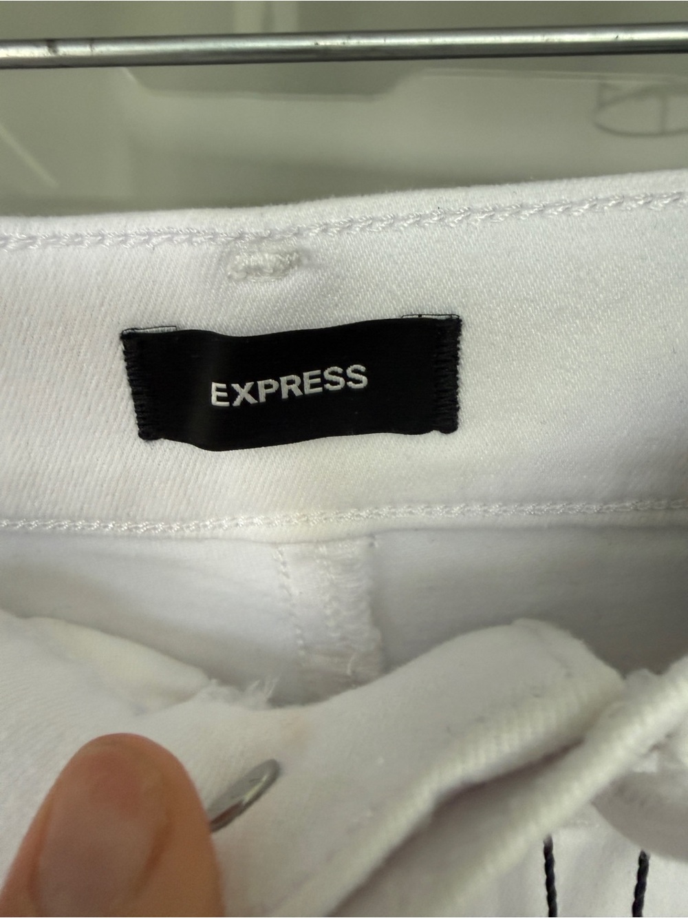 NWT Express Women's White High-Rise Skinny Jeans - Picture 5 of 8